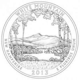 Национальный парк Лес белой горы 25 центов 2013 Монетный двор на выбор