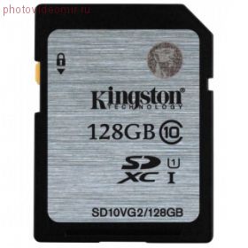 Карта памяти SD 128GB Kingston SDXC Class 10 UHS-I (SD10VG2128GB)