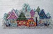 Cross stitch pattern "Little village".