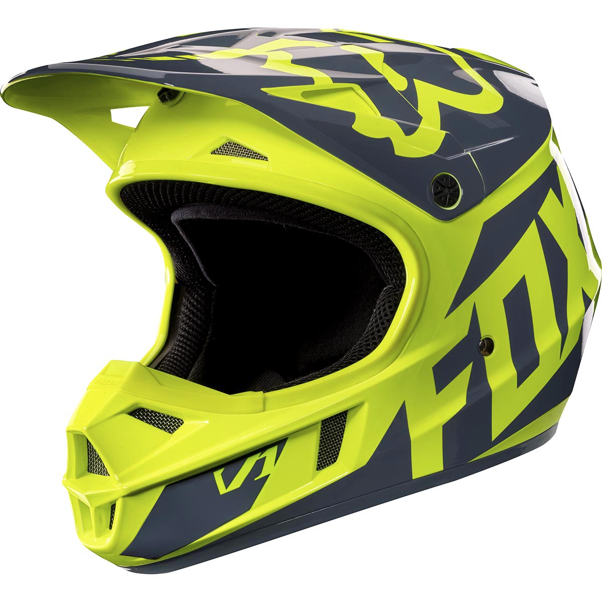 Fox V1 Race шлем, желтый