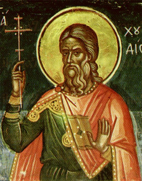 Христодул Патмосский (рукописная икона)
