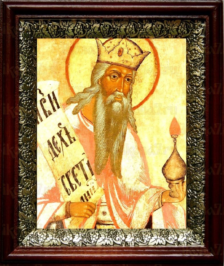 Захария, пророк (19х22), темный киот
