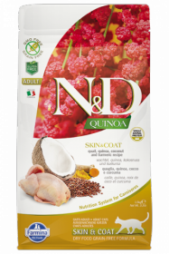 N&D Cat Quinoa Skin&coat Quail (Перепел, киноа, кокос и куркума. Здоровье кожи и шерсти)