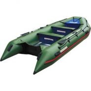 Лодка NISSAMARAN надувная, модель TORNADO 420, цвет зеленый (аллюм. пол) A/L