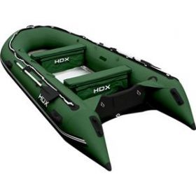 Лодка HDX надувная, модель OXYGEN 390 AL, цвет зелёный