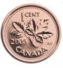Ветка клёна 1 цент Канада 2005