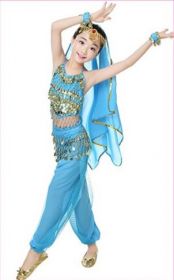 Восточные танцы костюм танцевальный детский голубой