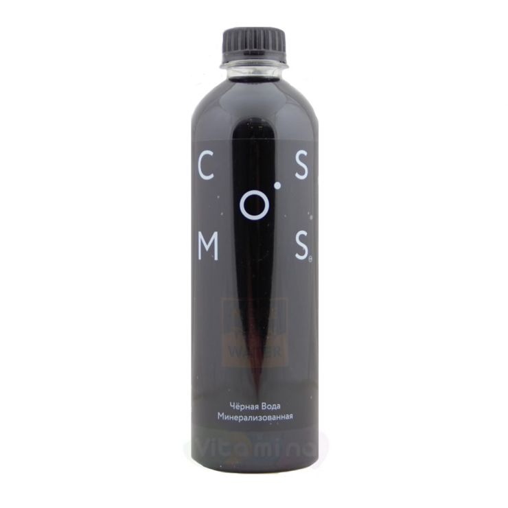 Натуральная чёрная DETOX вода «COSMOS», 500 мл