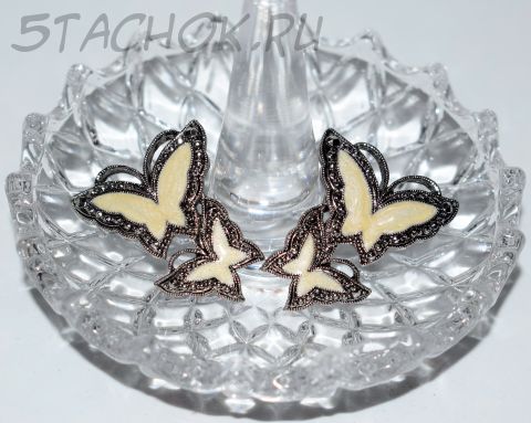 Серьги-гвоздики "Бабочки" (Avon США)