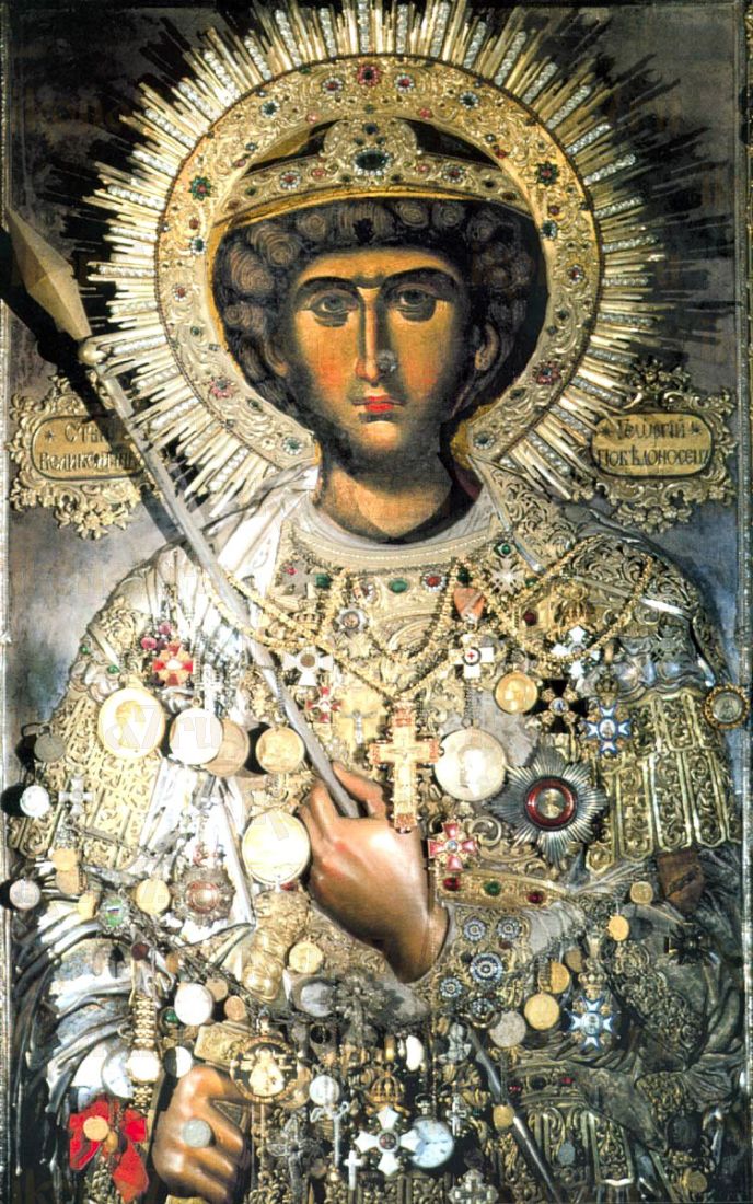 Икона Георгий Победоносец (копия 14 века)