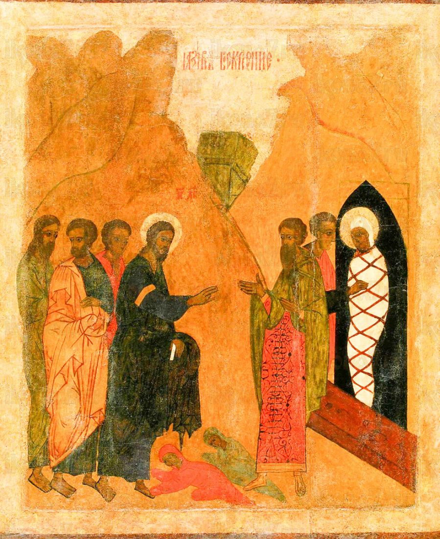 Икона Воскрешение Лазаря (копия старинной)