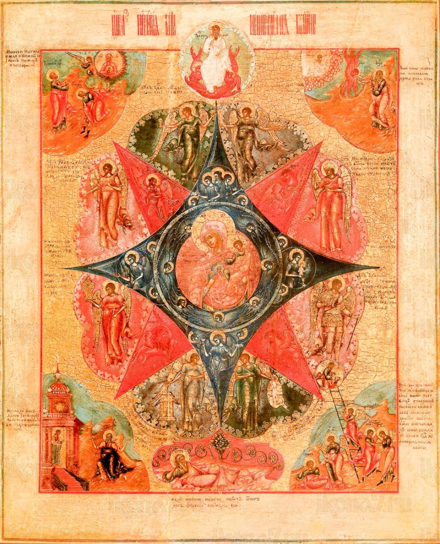 Икона Неопалимая купина икона Божией Матери (копия 18 века)
