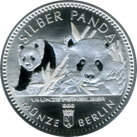 Германия 2016 Серебряная Панда серебро 1/4 унции