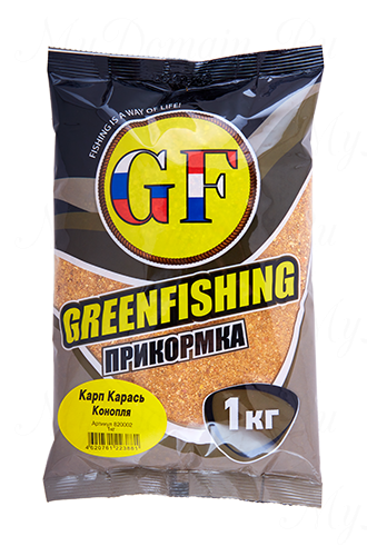 Прикормка GREENFISHING GF Карп/Карась Конопля, вес 1 кг