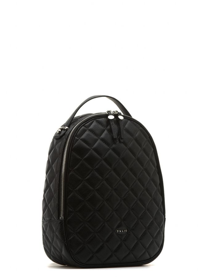 Черный кожаный рюкзак PALIO 15027AR1-01-00025604