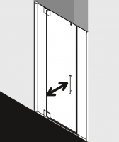 Душевая дверь Kermi Pasa XP в нишу PX 1GR/L схема 11