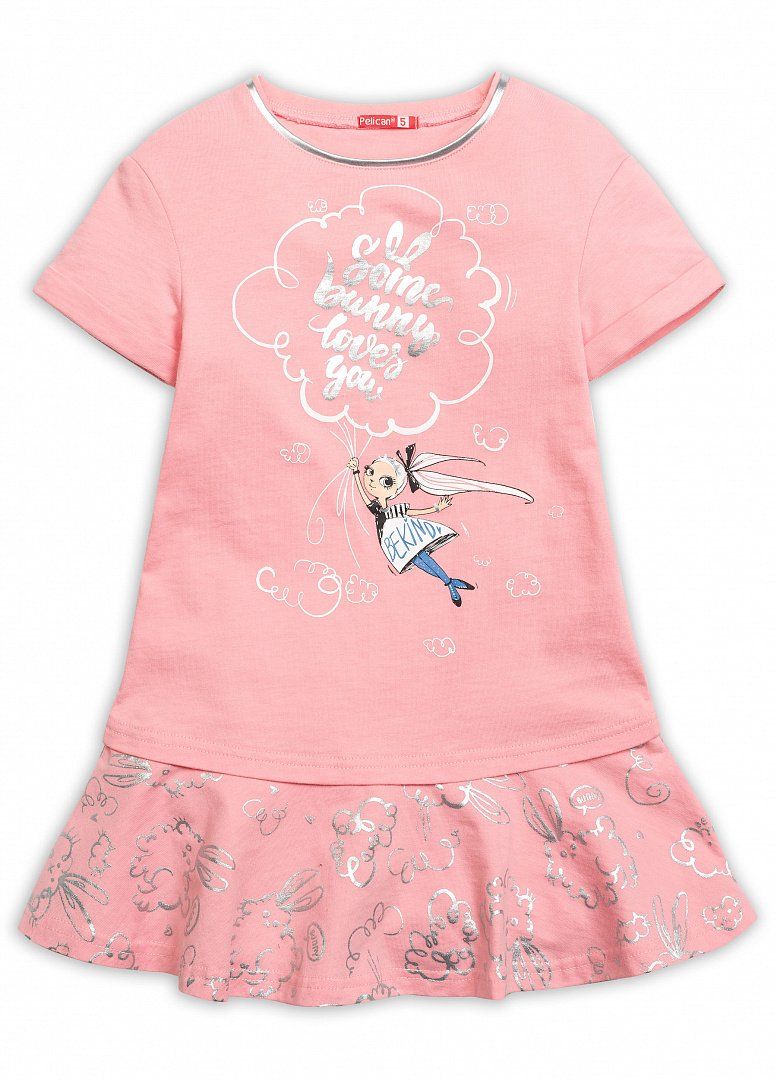 Розовое платье для девочек 4 лет