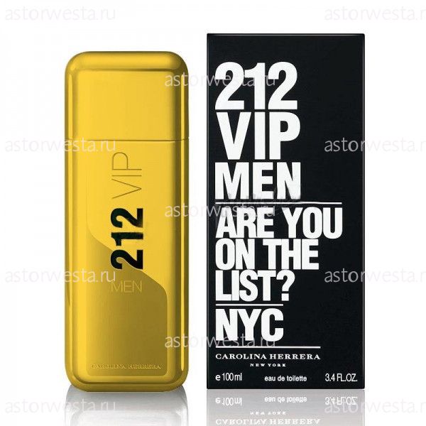 Туалетная вода Carolina Herrera 212 VIP Men Gold, 100 мл (ПОД ЗАКАЗ)