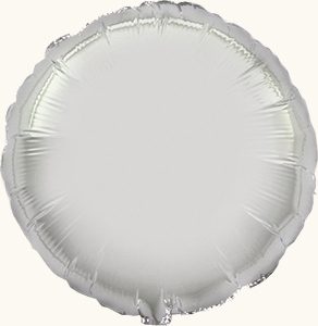 Круг серебряный большой шар фольгированный с гелием