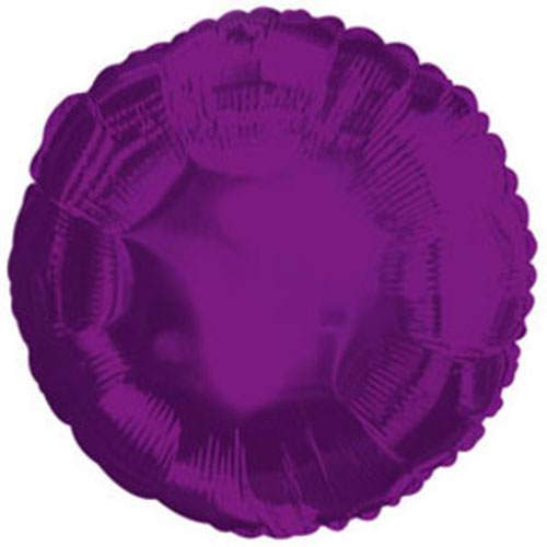 Круг фиолетовый большой шар фольгированный с гелием