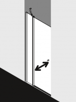 Душевая дверь Kermi Atea для ниши AT 1FR/L схема 1