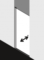 Душевая дверь Kermi Atea для ниши AT 1TR/L схема 1