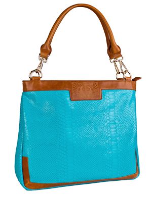 Итальянская голубая сумка F-M434-4-01-00002793
