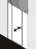 Душевая дверь Kermi Diga для установки в нише DI 1AR/L схема 1
