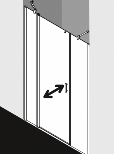 Душевая дверь Kermi Diga для установки в нише DI 1AR/L ФОТО