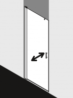 Душевая дверь Kermi Diga для установки в нише DI 1TR/L схема 1