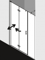 Душевая дверь Kermi Diga для установки в нише DI 2OR/L схема 1