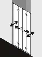 Душевая дверь Kermi Diga для установки в нише DI 2T4 схема 1