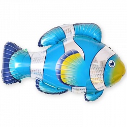 Рыба-клоун, голубой, 35"/ 89 см