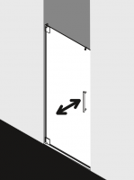Душевая дверь Kermi Pasa в нишу PA 1TO схема 1