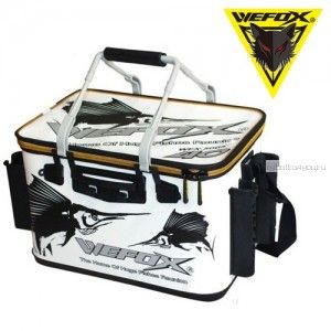 Сумка рыболовная Wefox EVA WEX 5005 / 36см с держателями для удилища, черно - белая