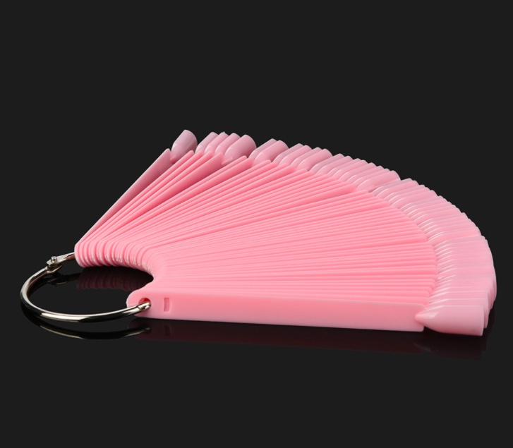 Цветовая палитра «складной веер» на кольце розовая