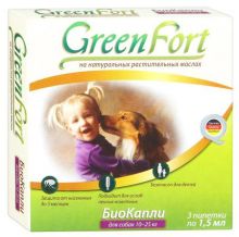 GreenFort БиоКапли от блох для собак 10-25кг.