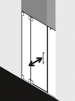 Душевая дверь Kermi Pasa в нишу PA 1HN схема 1