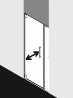 Душевая дверь Kermi Pasa в нишу PA 1GN схема 1
