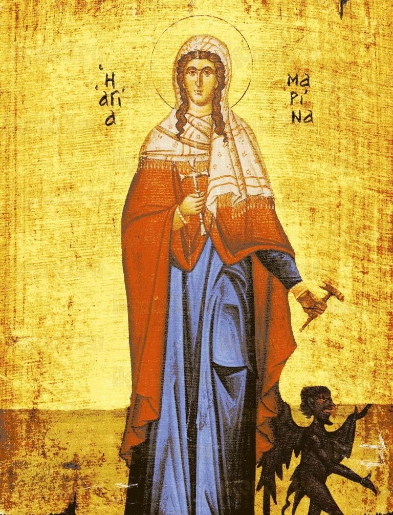 Икона Маргарита Антиохийская (копия старинной)