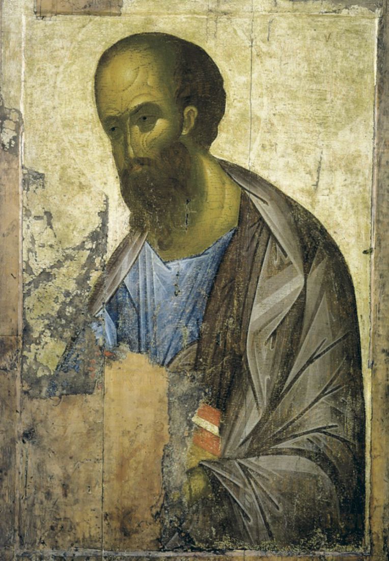 Икона Апостол Павел 15 век (А. Рублев)