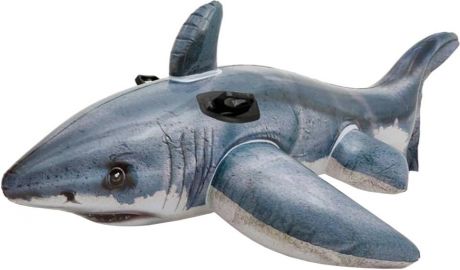Надувной плотик с ручками-держателями Intex 57525 "Большая белая акула": 173х107см