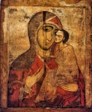 Икона Старорусская Божия Матерь (Умиление) 13 век