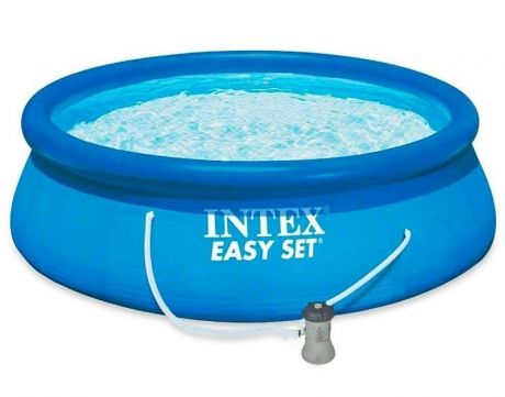Надувной бассейн Intex 28142 с надувным верхним кольцом + фильтр-насос (396х84см)