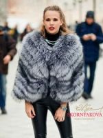 Большой меховой палантин из лисы
