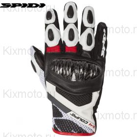 Мотоперчатки Spidi X-4 Coupe, Черно-бело-красные