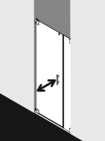 Душевая дверь Kermi Filia в нишу FI 1GN схема 1