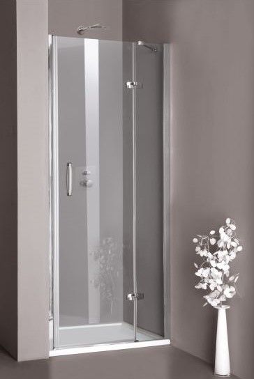 Пятиугольный душевой уголок Huppe Aura elegance с распашной дверью и креплением справа 4011 ФОТО
