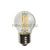 Лампа светодиодная LED-ШАР-deco 7Вт 230В Е27 3000К 630Лм прозрачная IN HOME