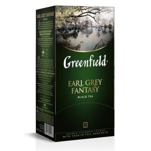 Чай Greenfield Earl Grey Fantasy черный с бергамотом 25 пак